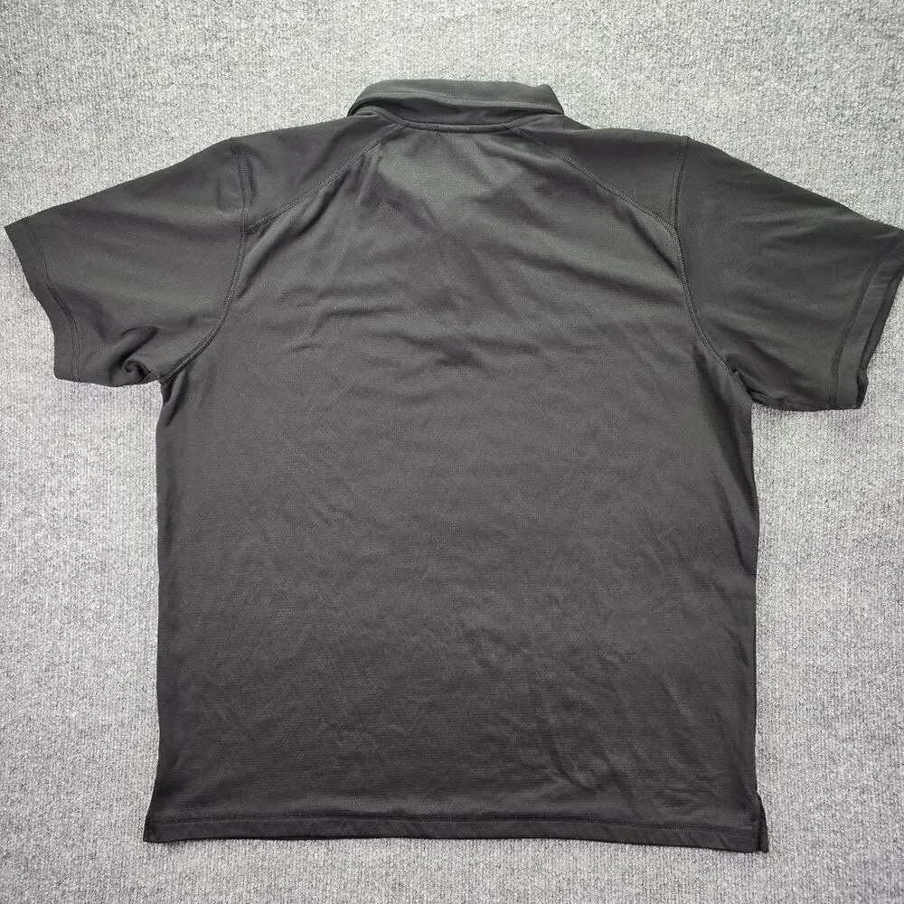 The North Face Polo Shirt Mens XL Black FlashDry Short Sleeve Stretch Peformance